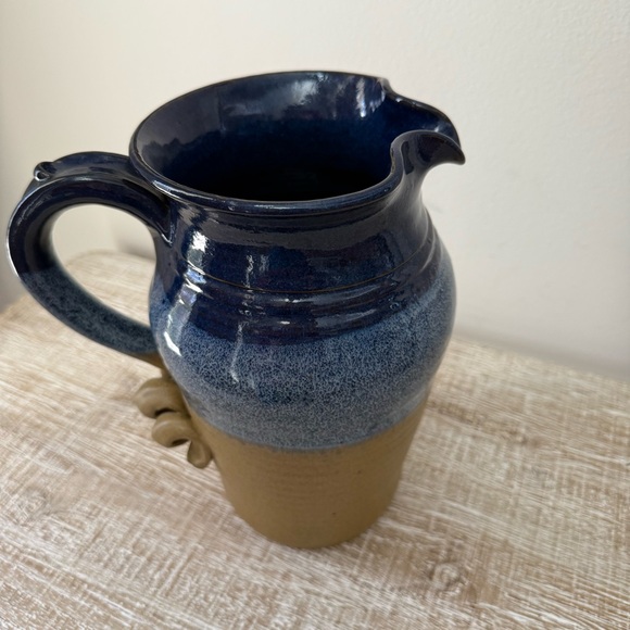 Paige Studio Pottery - Blue and Brown Pitcher - Picture 7 of 9